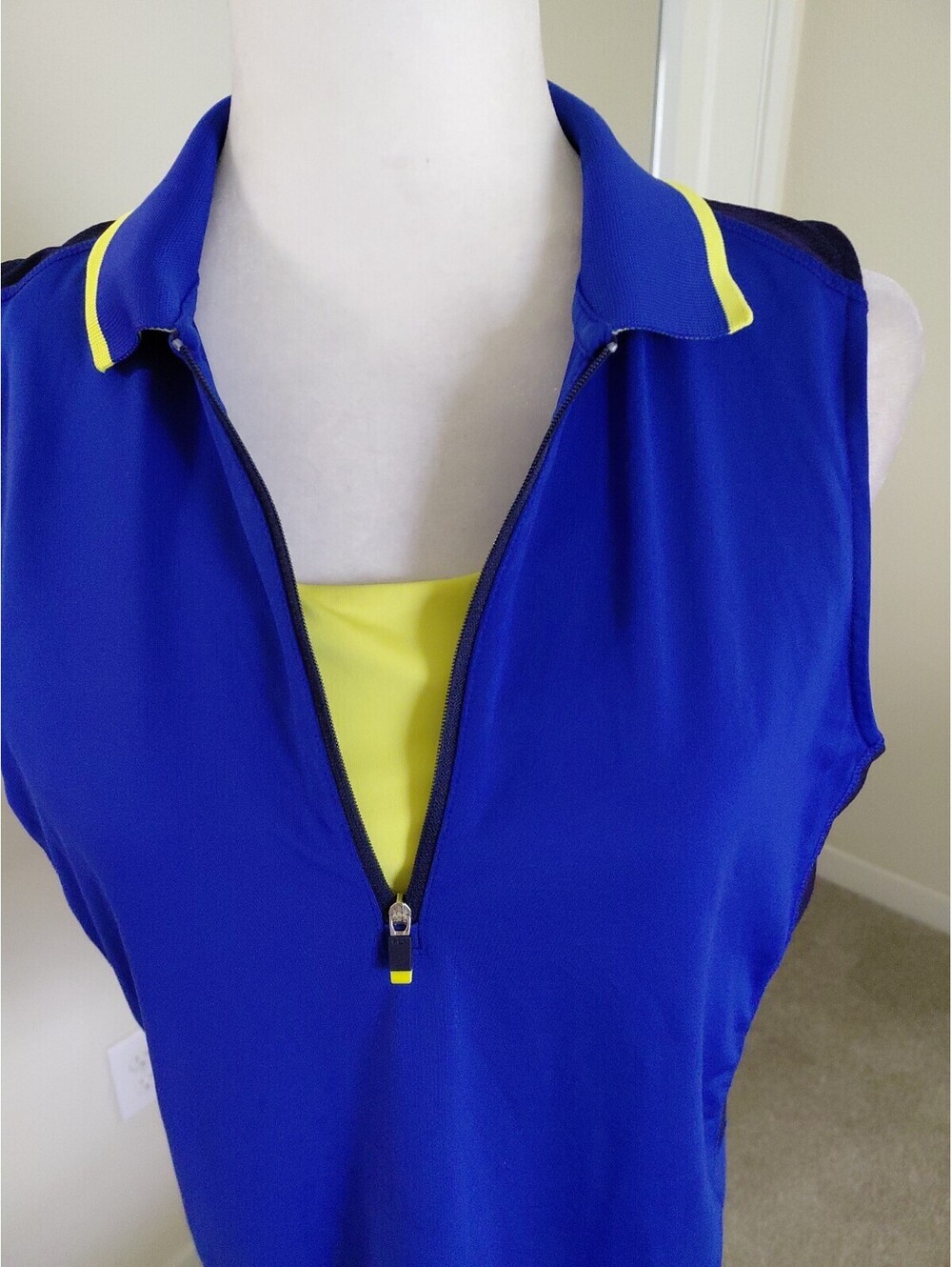 RLX Ralph Lauren Golf Top Sz L Womens Blue Performance Lightweight EUC #749 - Picture 4 of 10